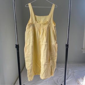 Stars Above Target Light Yellow Sleep Dress with Pockets, Medium